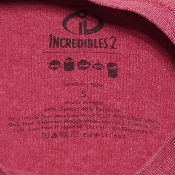 Disney Pixar Incredibles 2 Graphic T-Shirt Kids S Red Short Sleeve Jack Jack - Picture 4 of 9